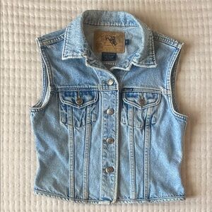Faconnable - Light Wash Denim Vest, Size S